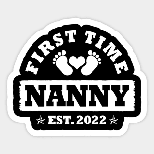 First Time Nanny Est 2022 Funny New Nanny Gift Sticker